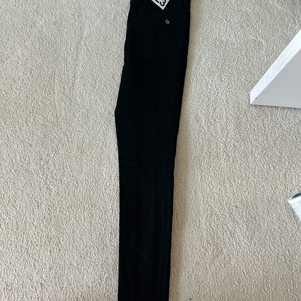 rag & bone Black mason Slim Fit raw hem jeans - Picture 2 of 6